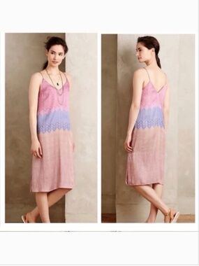 Anthropologie Morgan Carper Slip Dress by Nomad